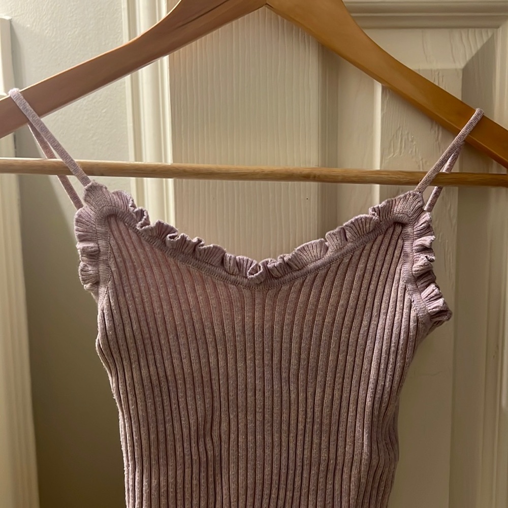 Cami crop top in light pink